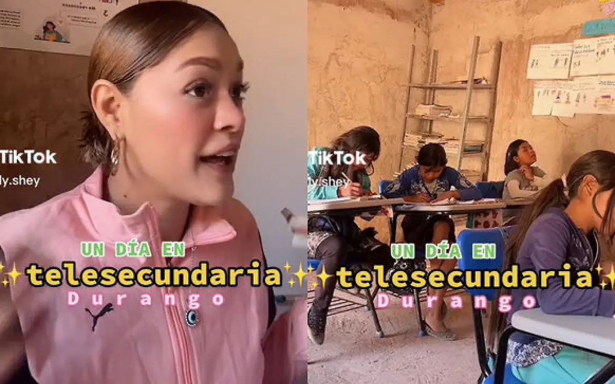 Clases en una telesecundaria de Mezquital